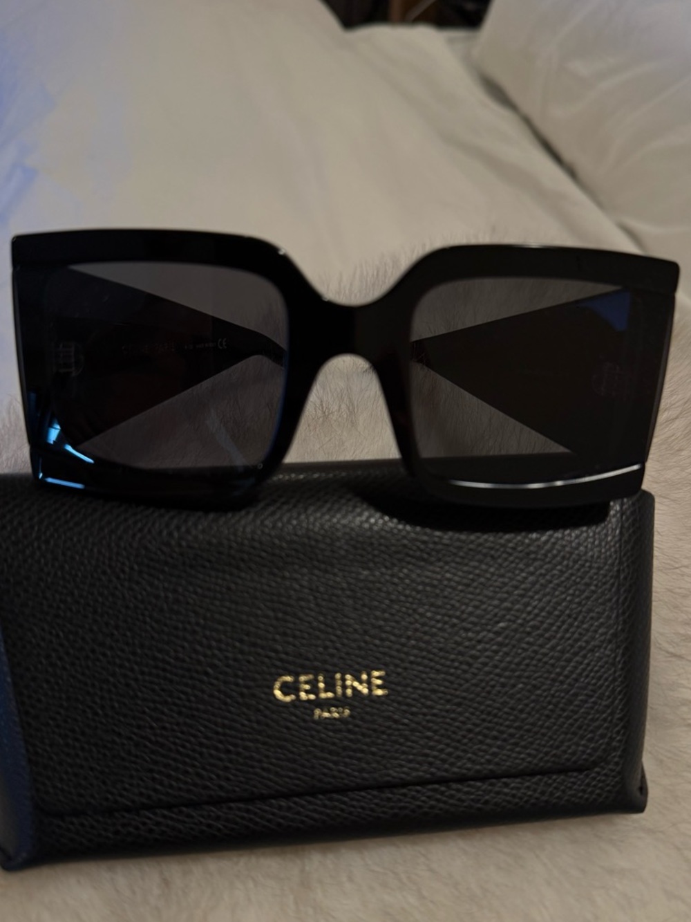 Celine Oversized Black Square Sunglasses